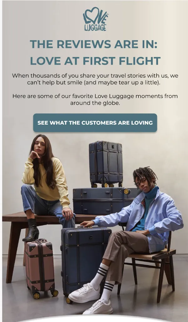 Lov Luggage campaign creative